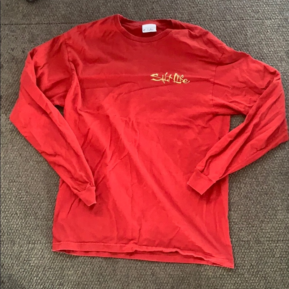 Salt Life Long Sleeve Red Top believe medium